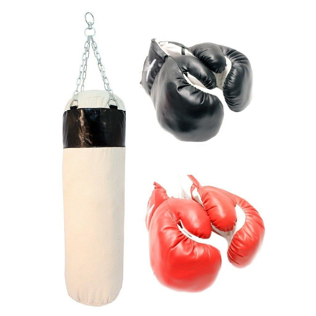 Heavy Duty Punching Bag w/ 2 Pairs of Boxing Gloves
